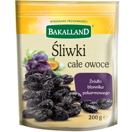 Śliwki całe owoce 200g Bakalland