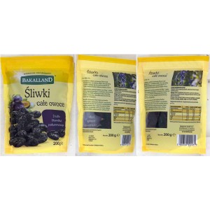 Śliwki całe owoce 200g Bakalland