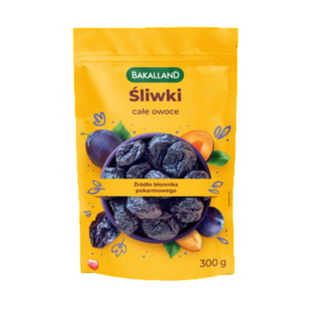 Śliwki całe owoce 300g Bakalland
