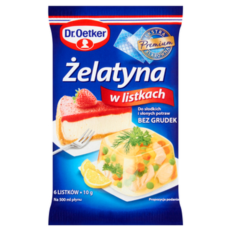 Dr. Oetker Żelatyna w listkach 10g