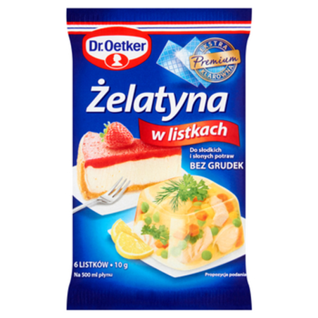 Dr. Oetker Żelatyna w listkach 10g