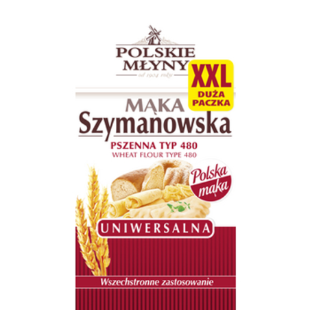 Mąka Pszenna Szymanowska Uniwersalna Jasna - Polskie Młyny Typ 480 2kg