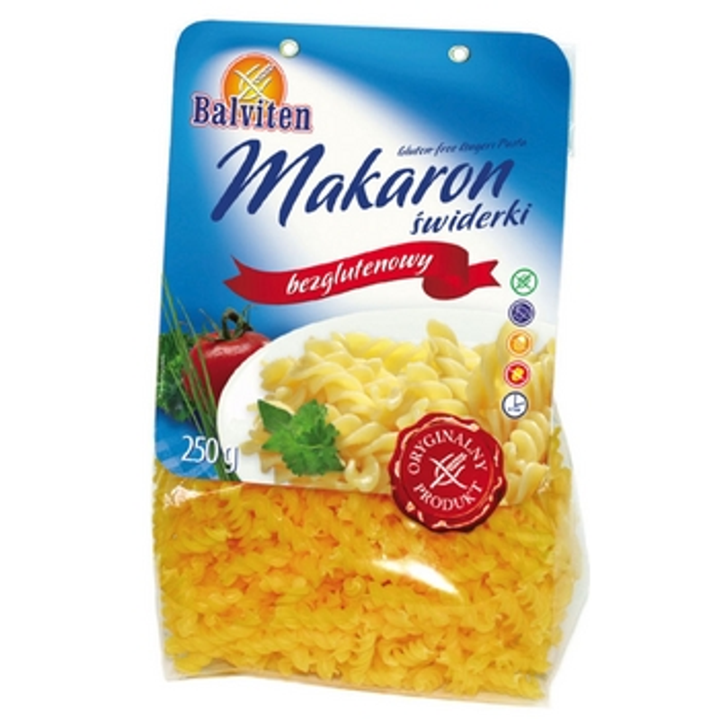 Balviten Makaron świderka 250g. Produkt bezglutenowy