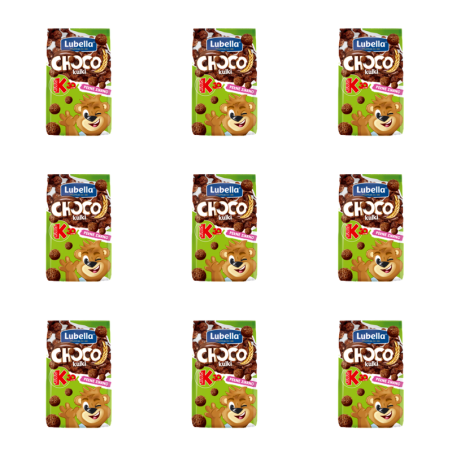 Lubella Mlekołaki Choco Kulki Zbożowe kulki o smaku czekoladowym 500 g X9