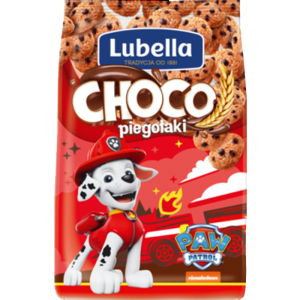 Lubella Mlekołaki Choco Piegołaki Zbożowe chrupki w kształcie ciasteczek o smaku czekoladowym 500 g