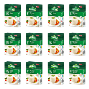 KUPIEC Ryż Biały Długoziarnisty Naturalny Wysoka Jakość - 4x100 g Woreczki X12