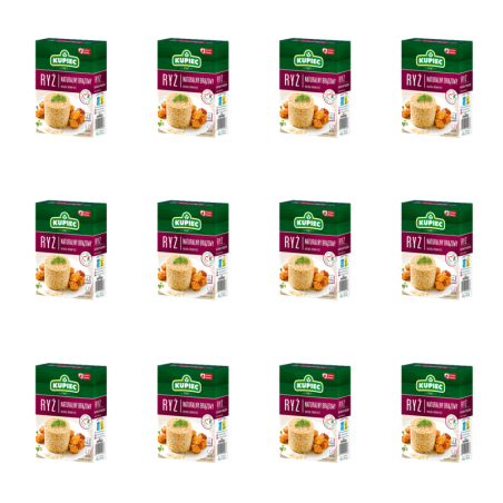 Ryż Brązowy Naturalny Niepolerowany Zdrowa Dieta - Kupiec Woreczki 4x100 g X12