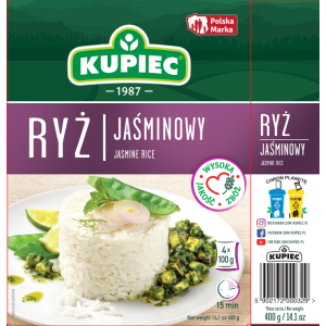 Kupiec Ryż jaśminowy 4 x100g X12