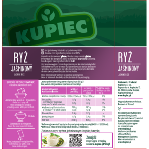 Kupiec Ryż jaśminowy 4 x100g X12