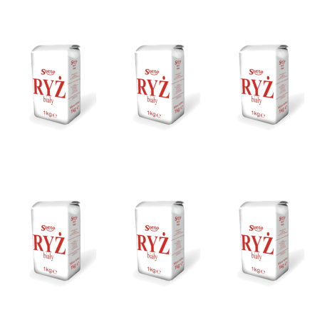 Sotto Ryż Biały Długoziarnisty 1kg papier X6