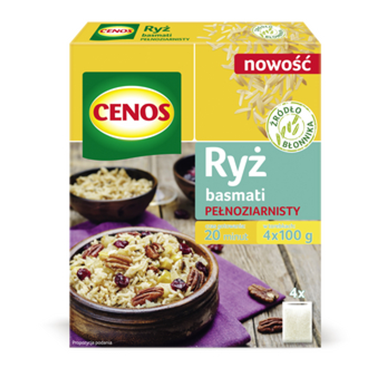Cenos Ryż basmati pełnoziarnisty 4x100 g
