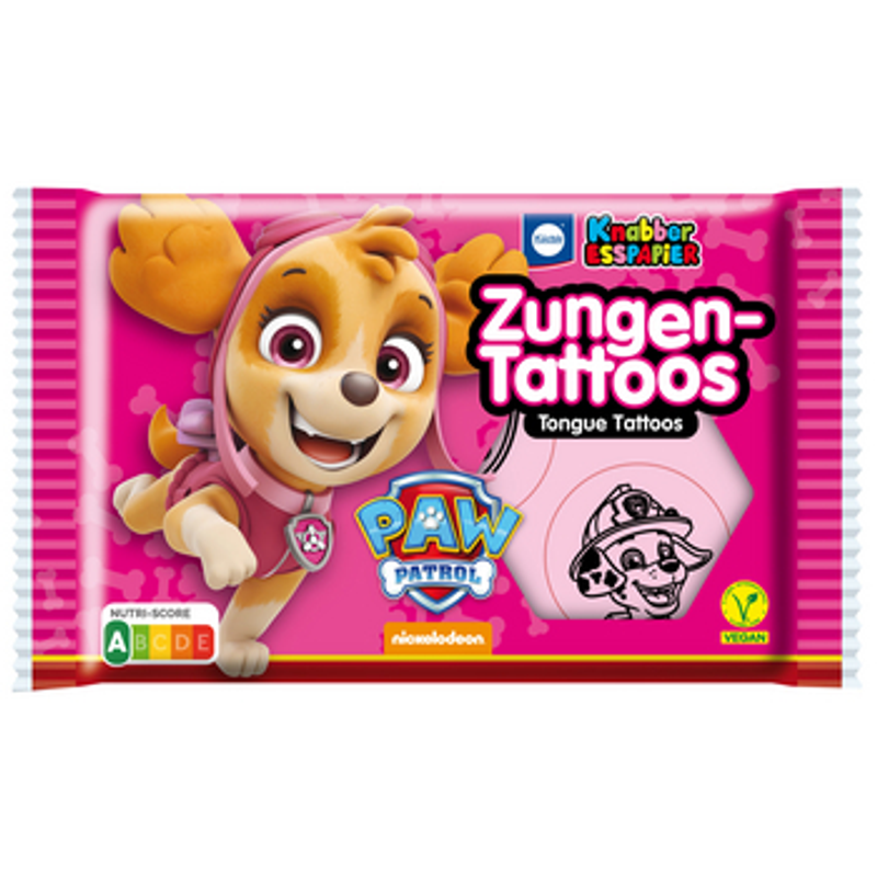 ZT PAW PATROL 11g - chrupiący opłatek z tatuażem na język. Zawiera substancję słodzącą.