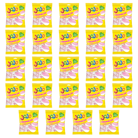 JOJO Marshmallow Pianki o smaku truskawkowo-waniliowym 86g X24