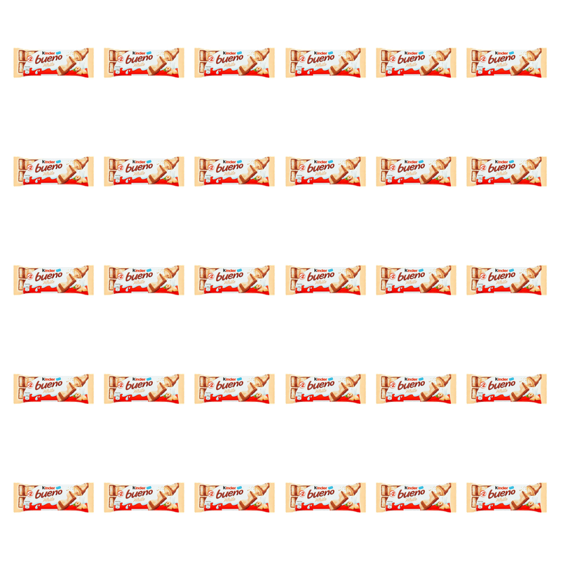 KINDER BUENO WHITE, wafel z nadzieniem 39g X30
