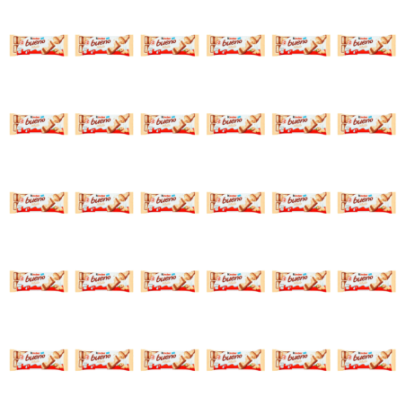 KINDER BUENO WHITE, wafel z nadzieniem 39g X30