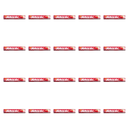 Halls Fruitwave Strawberry Cukierki z Nadzieniem o Smaku Truskawkowym 45g X20