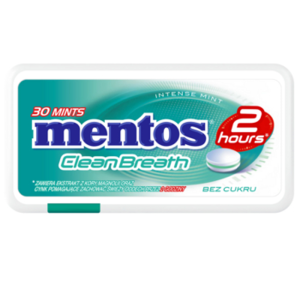 Mentos 2 Hours Clean Breath Intense Mint 21g X12