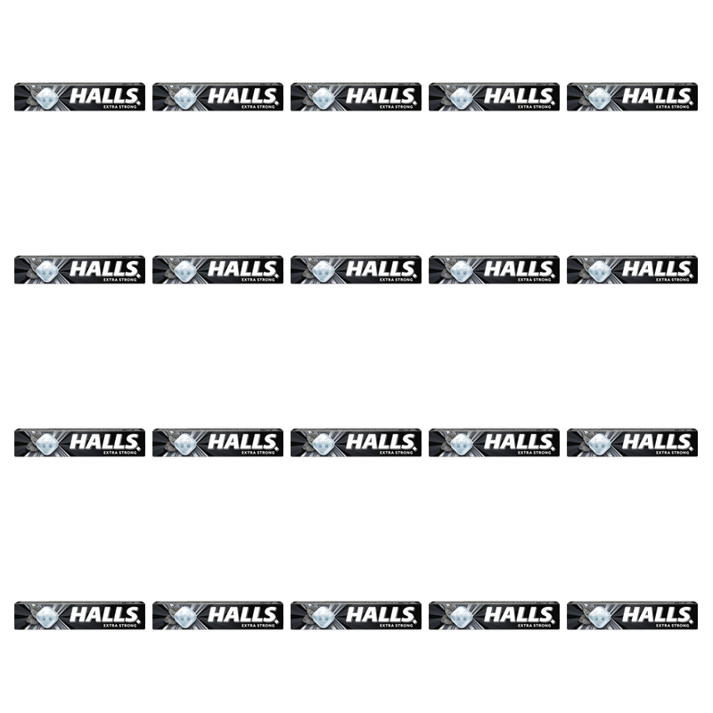 Halls Extra Strong Cukierki Mentolowe Eukaliptusowe Orzeźwiające 20szt 33.5g X20