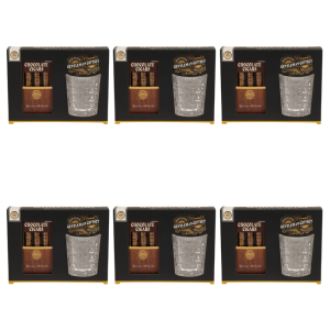 Zestaw prezentowy: szklanka do whiskey z czekoladowymi cygarami 75gr X6