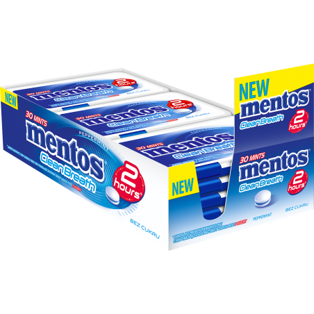 Mentos 2 Hours Clean Breath Peppermint 21g