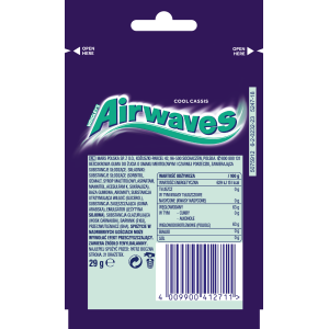 Airwaves Cool Cassis Guma do żucia bez cukru 29 g (21 drażetek)