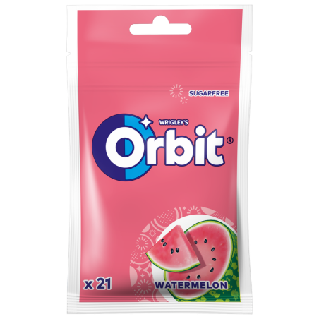 Orbit Watermelon Guma do żucia bez cukru 29 g (21 drażetek)