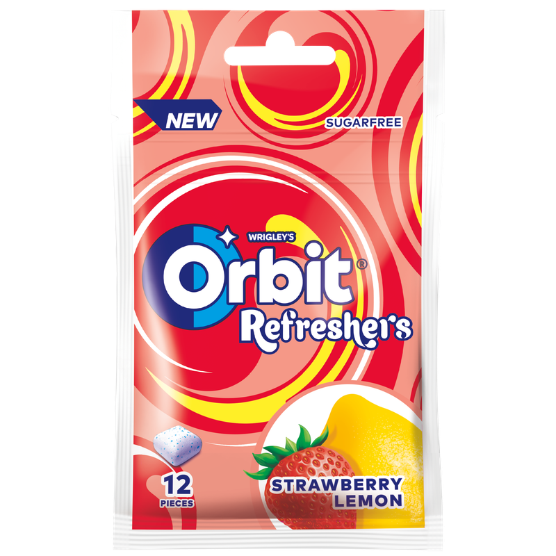 Orbit Refreshers Strawberry Lemon Guma do żucia bez cukru 26g (12 drażetek)