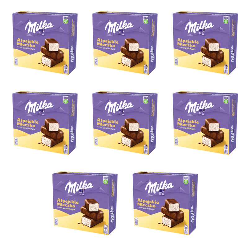 Milka Alpejskie Mleczko Waniliowe 330g X8