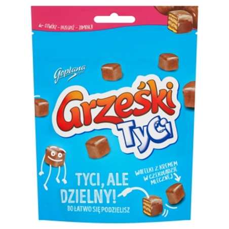 Grześki Tyci Wafelki z kremem w czekoladzie mlecznej 120 g
