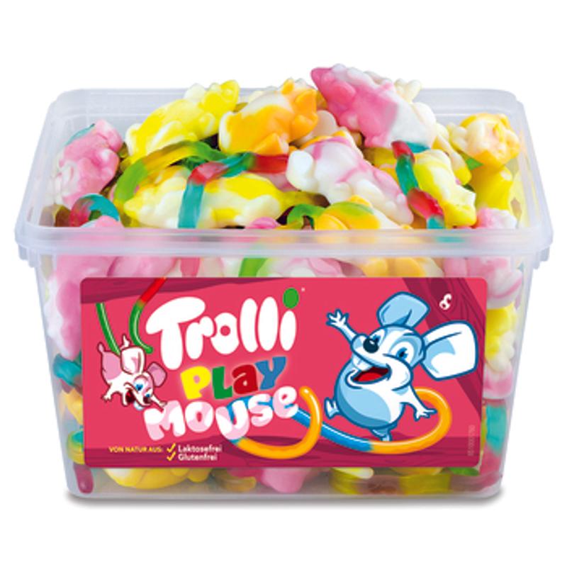 Trolli Playmouse Myszy Żelki o smaku owocowym 75 szt. 1200g