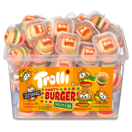 Trolli Party Burger Żelki o smaku owocowym 60 szt. 600 g