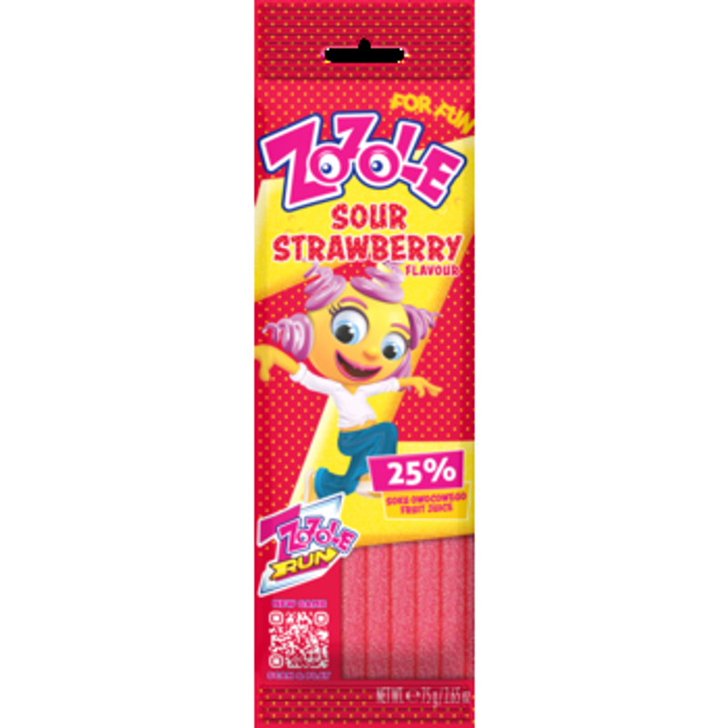Żelki Zozole Sour Strawberry 75g