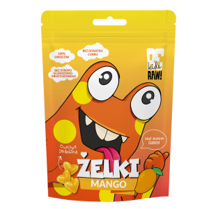 BeRAW Kids Żelki Owocowe o Smaku Mango 100% Owoc Naturalne Bez Cukru 35g