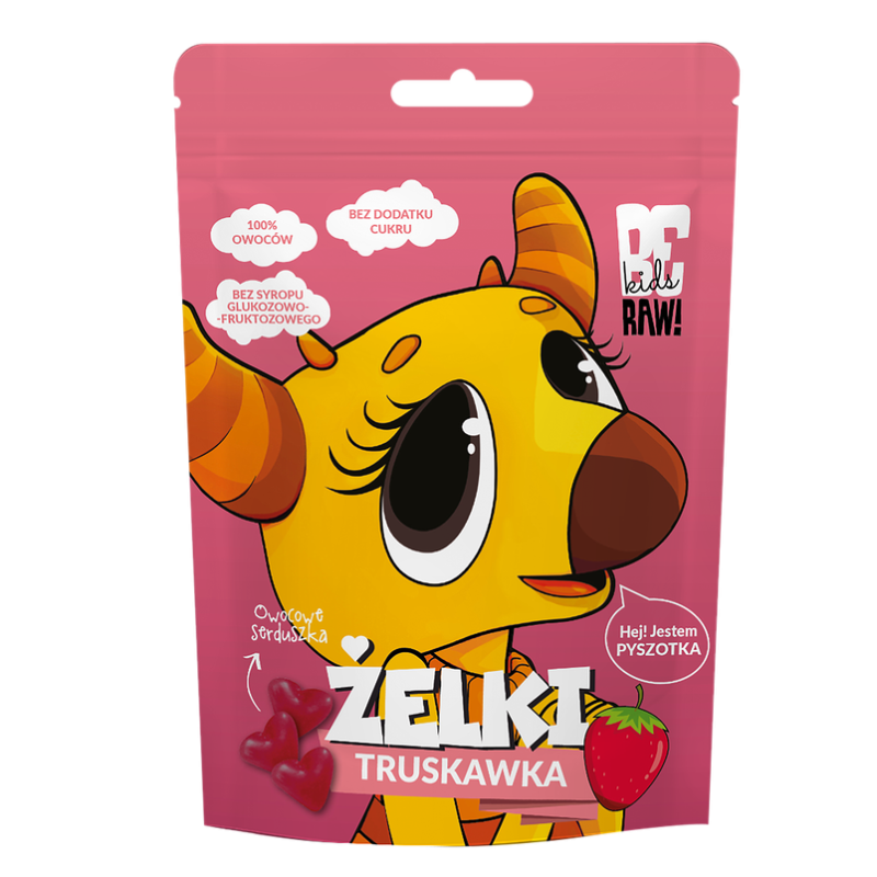 BeRAW Kids Żelki Truskawka 35g