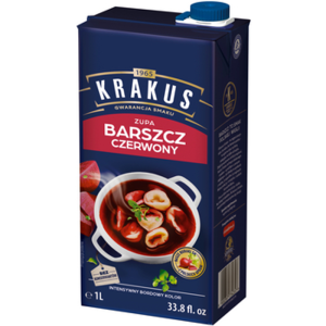 Barszcz Czerwony Krakus Zupa Bez Konserwantów na Soku z Buraka Naturalny 1L