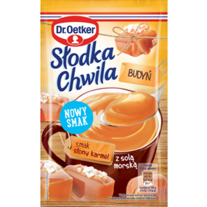 Dr. Oetker Słodka Chwila Budyń smak słony karmel z solą morską 43 g