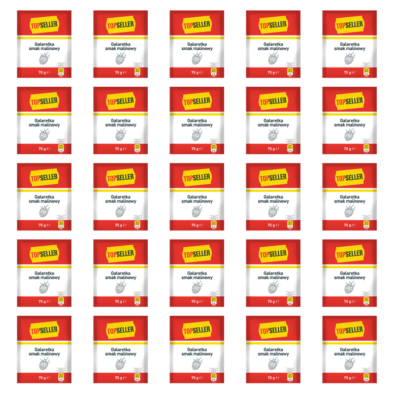 TOPSELLER Galaretka smak malinowy 75g X25