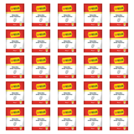 TOPSELLER Galaretka smak malinowy 75g X25