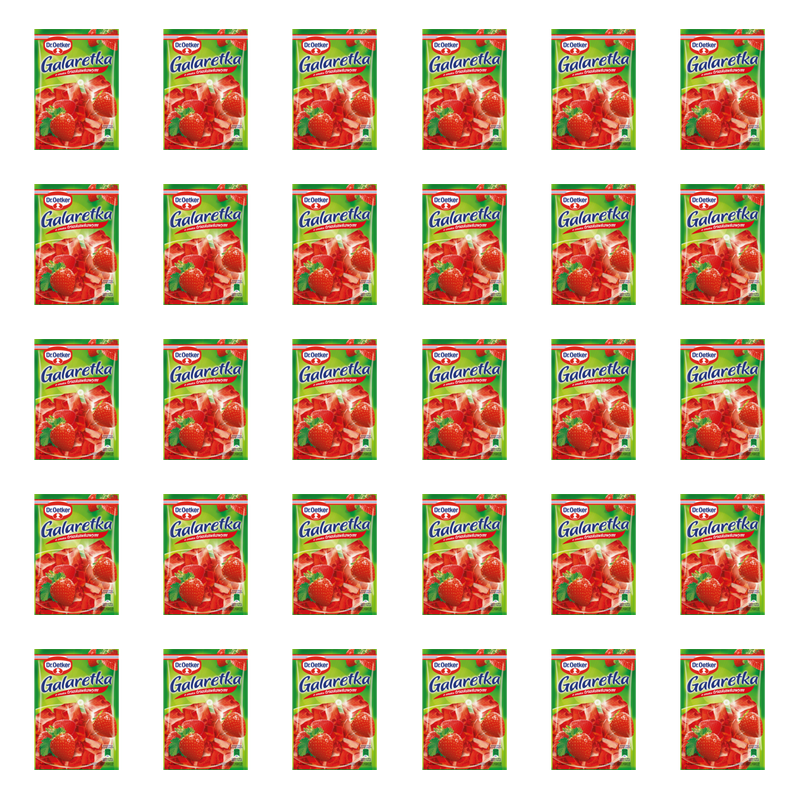 Dr. Oetker Galaretka o smaku truskawkowym 72 g X30
