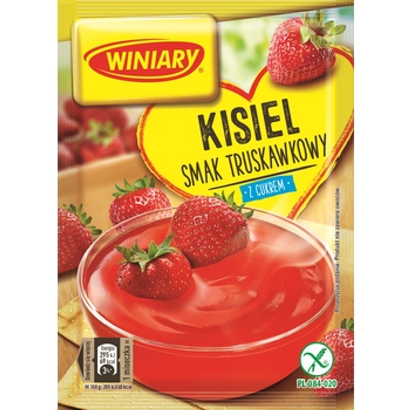 WINIARY Kisiel z cukrem smak truskawkowy 77g