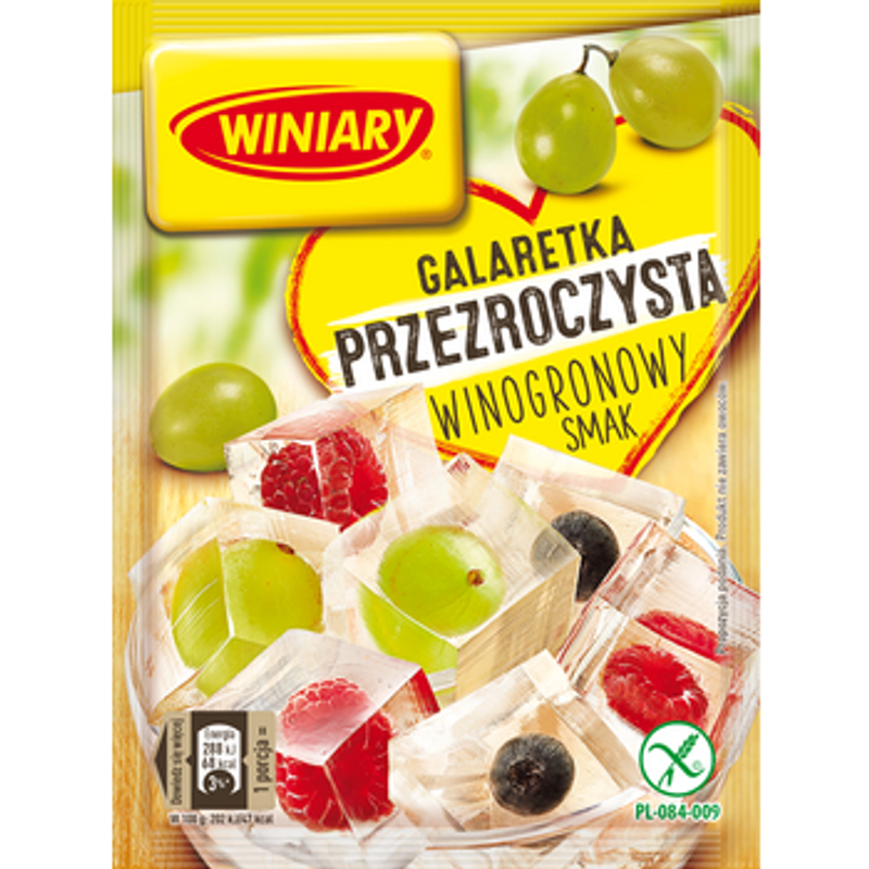 Galaretka w Proszku Winogronowy Smak Przezroczysta do Deserów Winiary 71 g