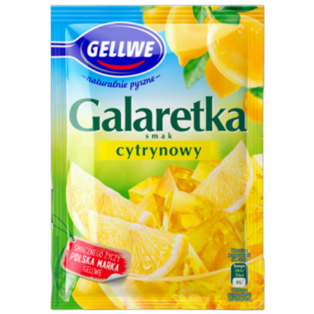Gellwe Galaretka smak cytrynowy 72g