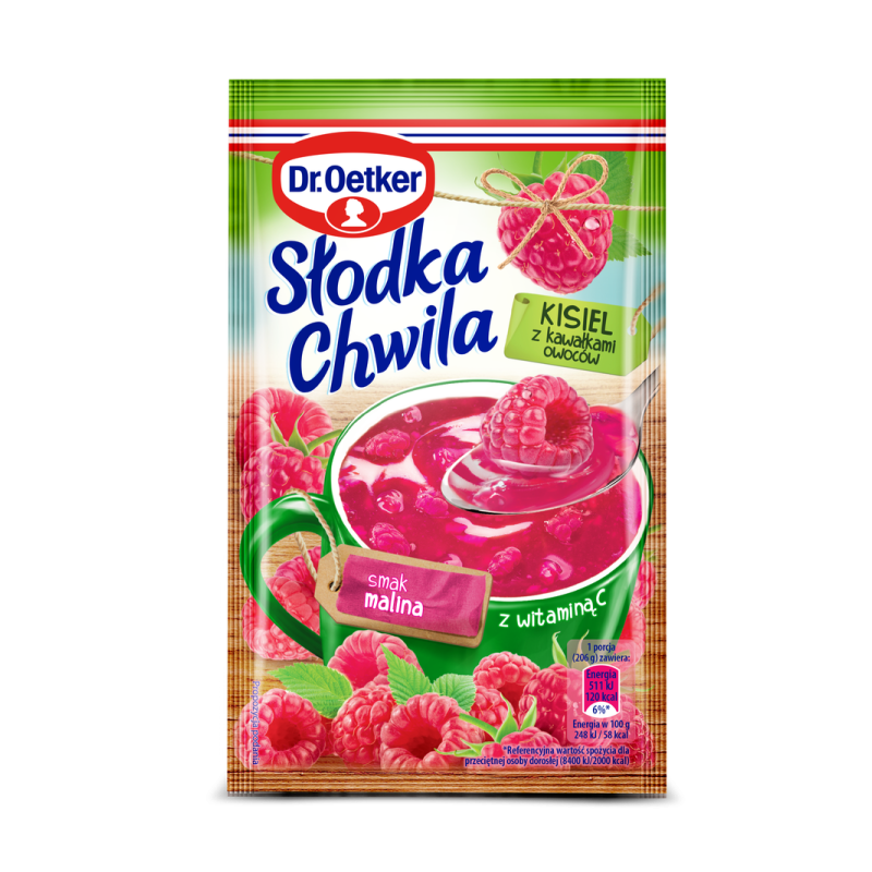 Dr. Oetker Słodka Chwila Kisiel malinowy z owocami 31,5g