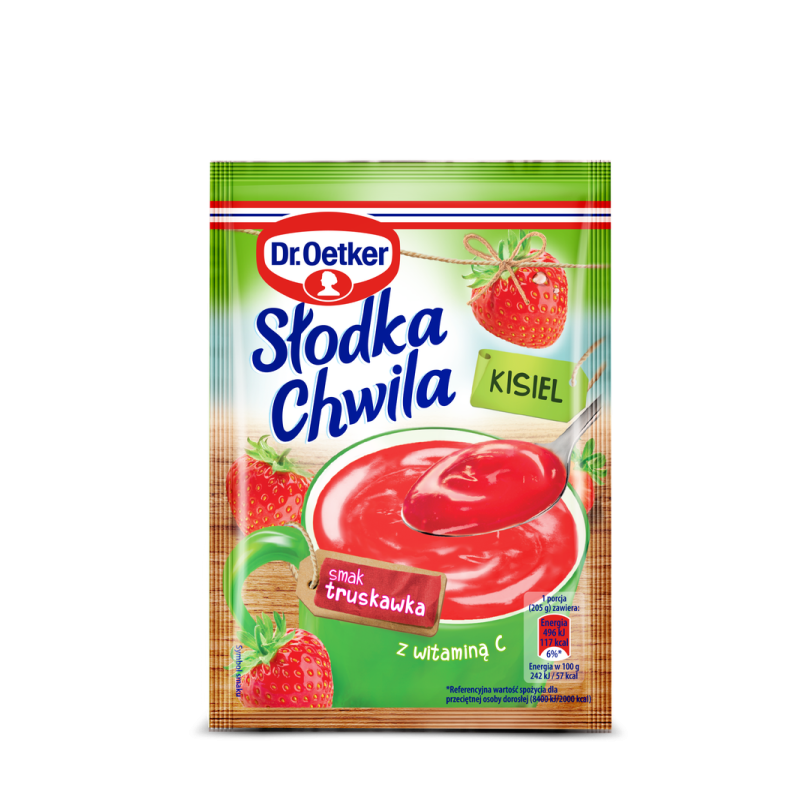 Dr. Oetker Słodka Chwila o Smaku Truskawkowym - Kisiel Truskawkowy 30g