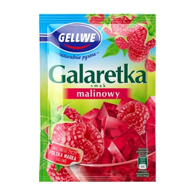 Gellwe Galaretka smak malinowy 72g