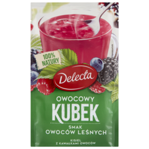 Owocowy Kubek Natura Kisiel o smaku owoców leśnych z kaw. owoców 30g Delecta
