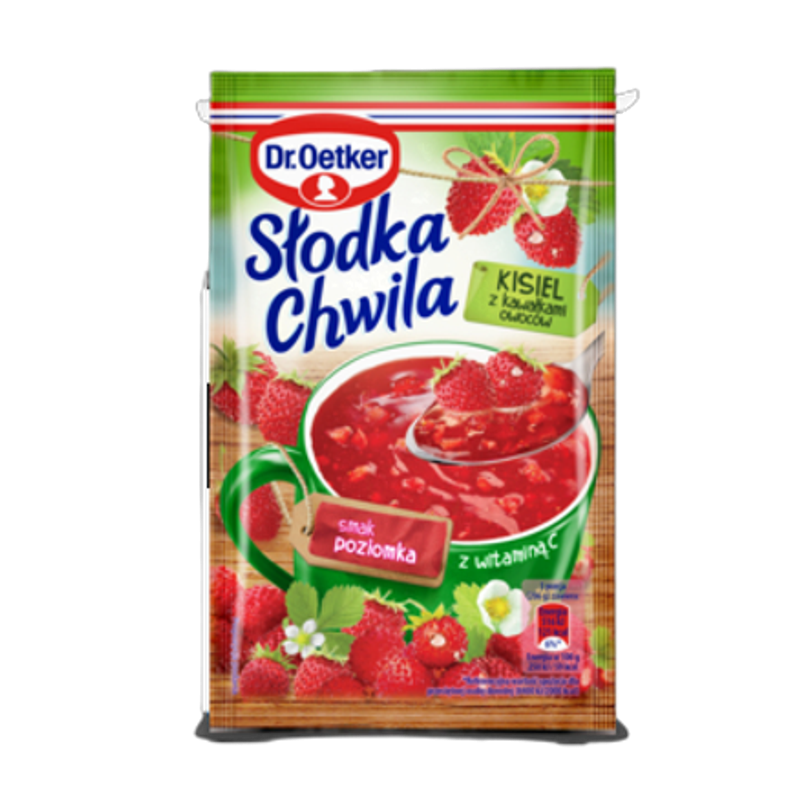 Dr. Oetker Słodka Chwila Kisiel poziomkowy z owocami 31,5g