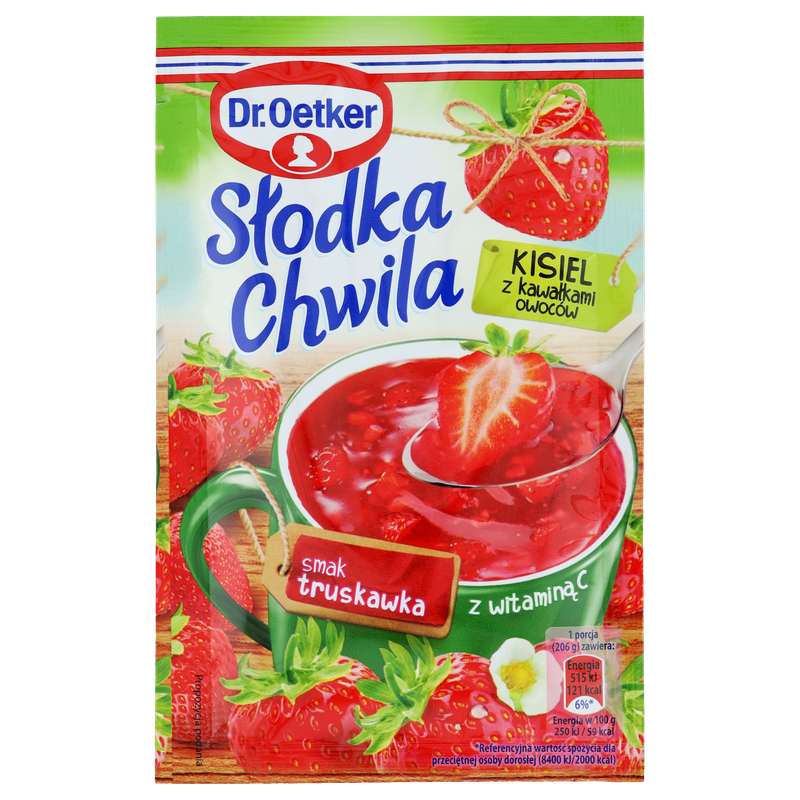 Dr. Oetker Słodka Chwila Kisiel truskawkowy z owocami 31,5g
