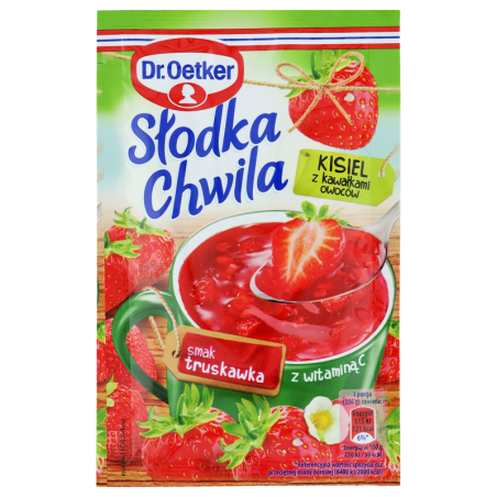 Dr. Oetker Słodka Chwila Kisiel truskawkowy z owocami 31,5g