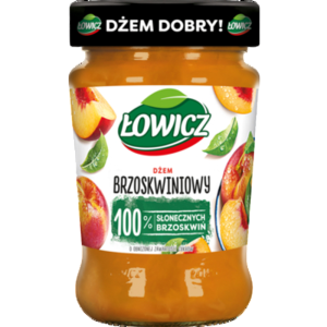 Łowicz Dżem brzoskwiniowy o obniżonej zawartości cukrów 280 g X8